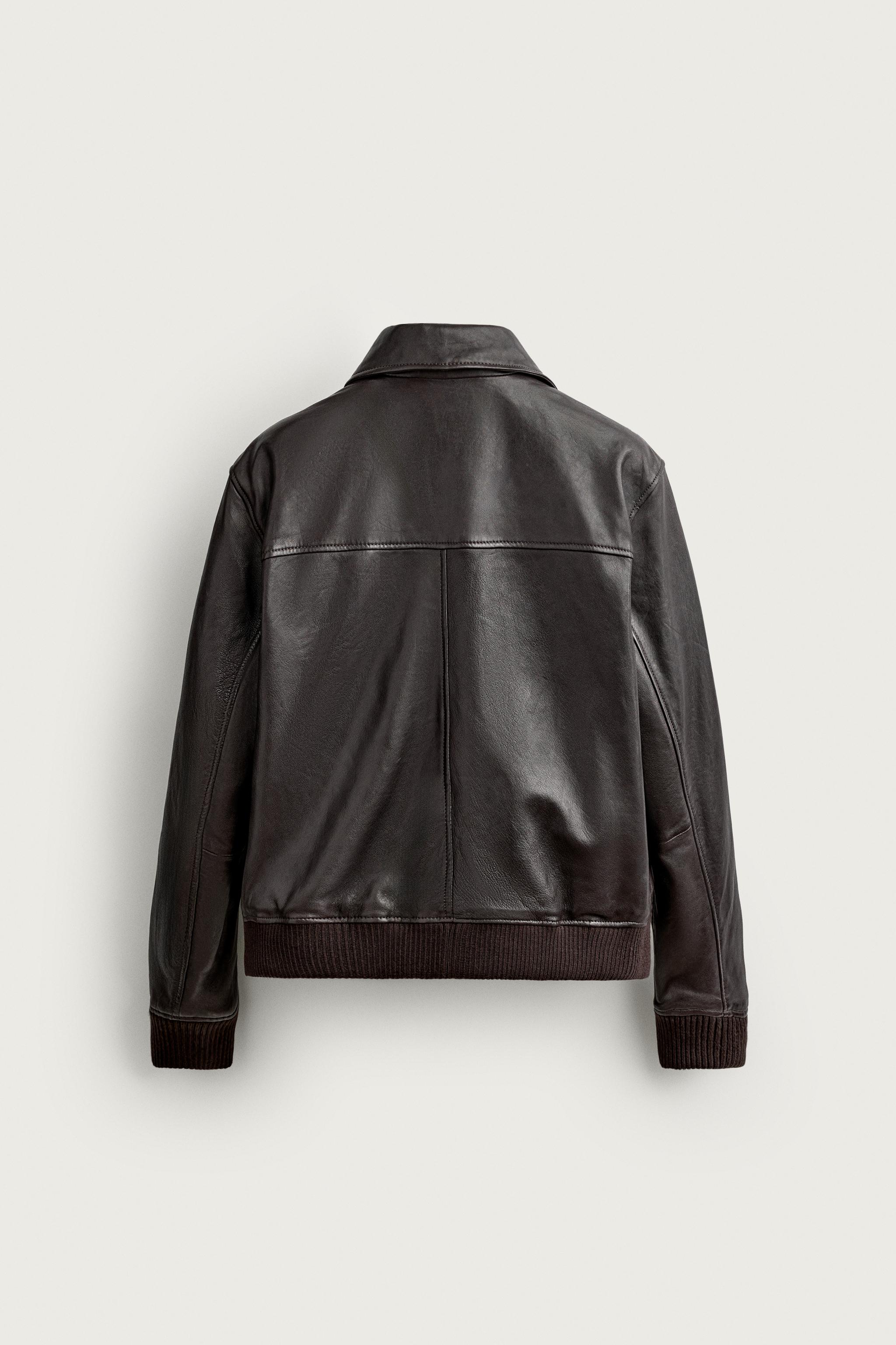 BLOUSON EN CUIR REGULAR FIT